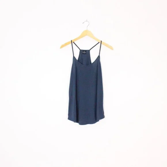 *Angie Racer Back Navy Tank Top - Picture 3 of 6